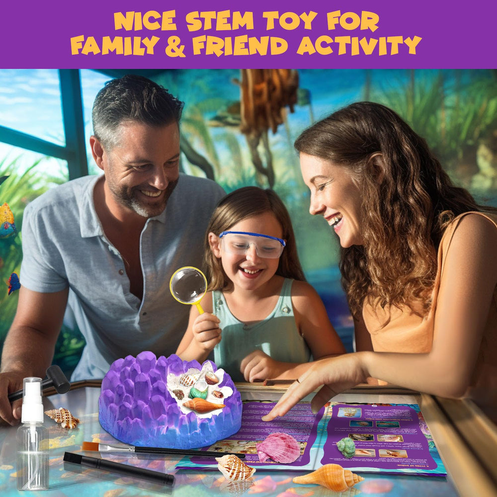 PIBEX Ocean Fossil Dig Kit safety gear protects young explorers during discovery.