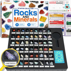 PIBEX Rock Collection polished gemstones, vibrant colors for hands-on learning and display.
