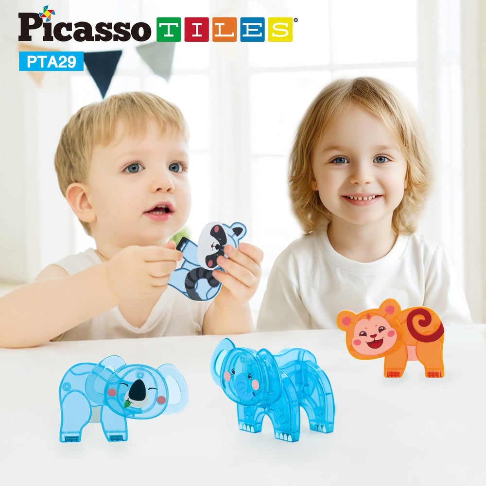 PicassoTiles koala action figure with colorful pieces for adjustable figures