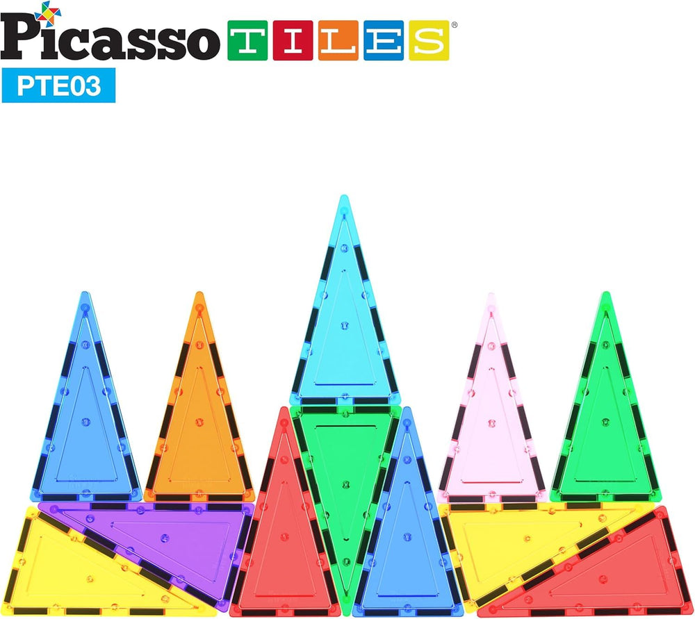PicassoTiles color shape recognition through vibrant pieces enhances early math and reasoning.