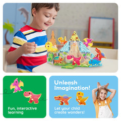 PicassoTiles Brachiosaurus figure encourages scale modeling and exploration.