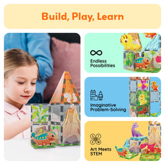 PicassoTiles Raptor figure supports hands-on construction and play scenarios.