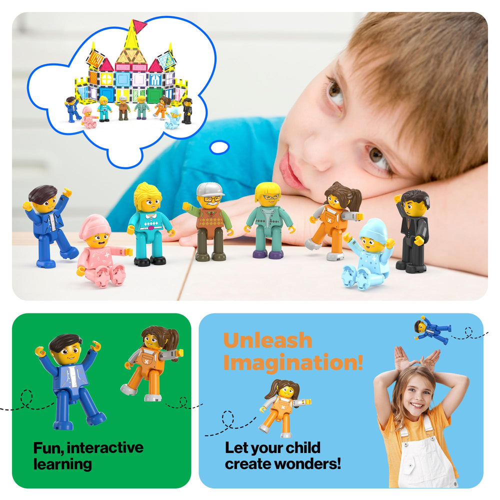 PicassoTiles durable, BPA-free ABS figures ensure safe, long-lasting play.