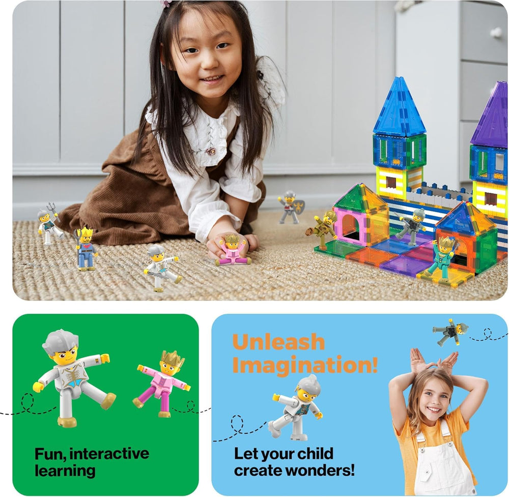 PicassoTiles magnetic tiles construction play for hands-on learning.