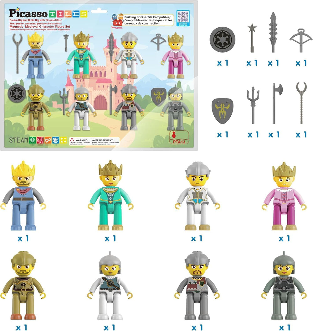 PicassoTiles medieval king armor detail enhances visual storytelling.
