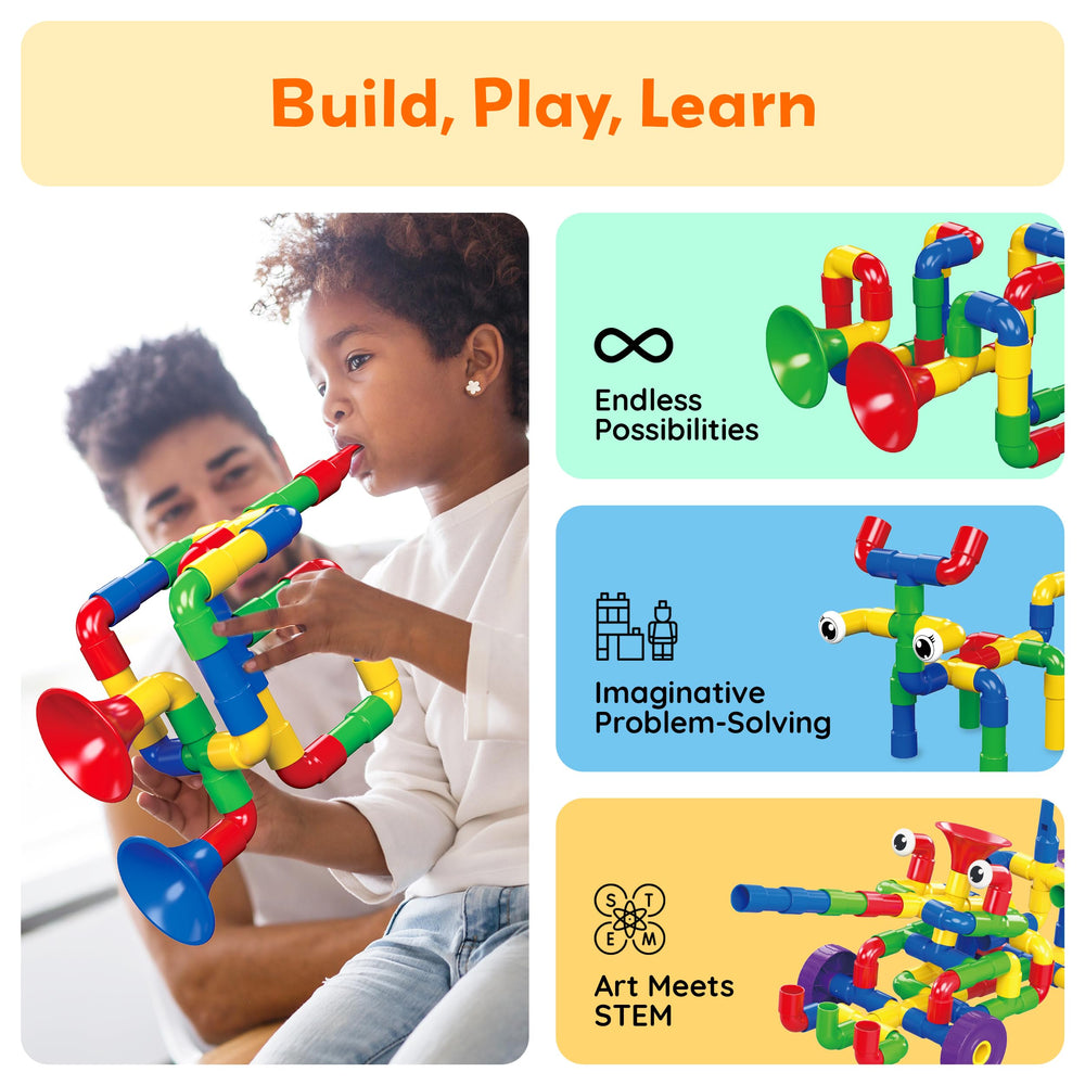 PicassoTiles PTT136 idea book with 14 designs to spark builds