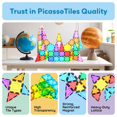 PicassoTiles Rocket Booster BPA-free construction supports safe exploration.
