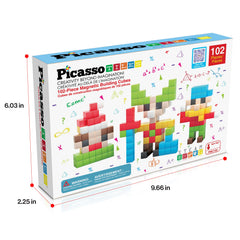 PicassoTiles 1-inch cubes are suitable for ages 3 and up