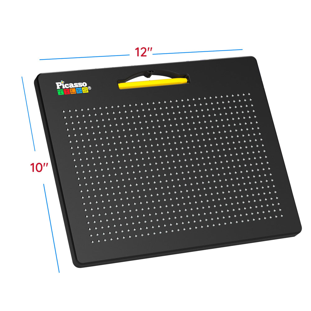 PicassoTiles 2-in-1 magnetic drawing board double-sided layout for versatile learning.