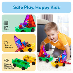 PicassoTiles BPA-free materials ensure safe, tactile exploration during creativity time.