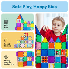 PicassoTiles BPA-free and non-toxic parts ensure safe exploration.