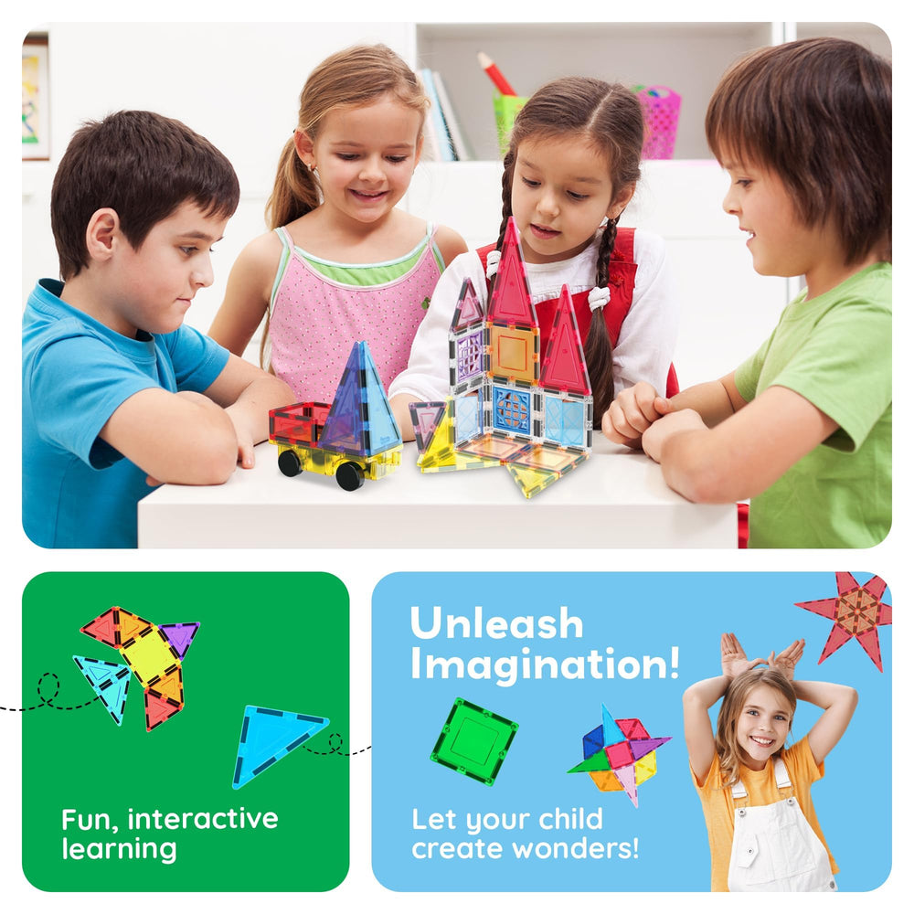 PicassoTiles bright colors stimulate visual exploration and recognition.