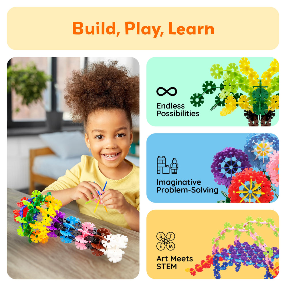 PicassoTiles 300-piece set fuels big ideas with scalable, multi-disc structures.