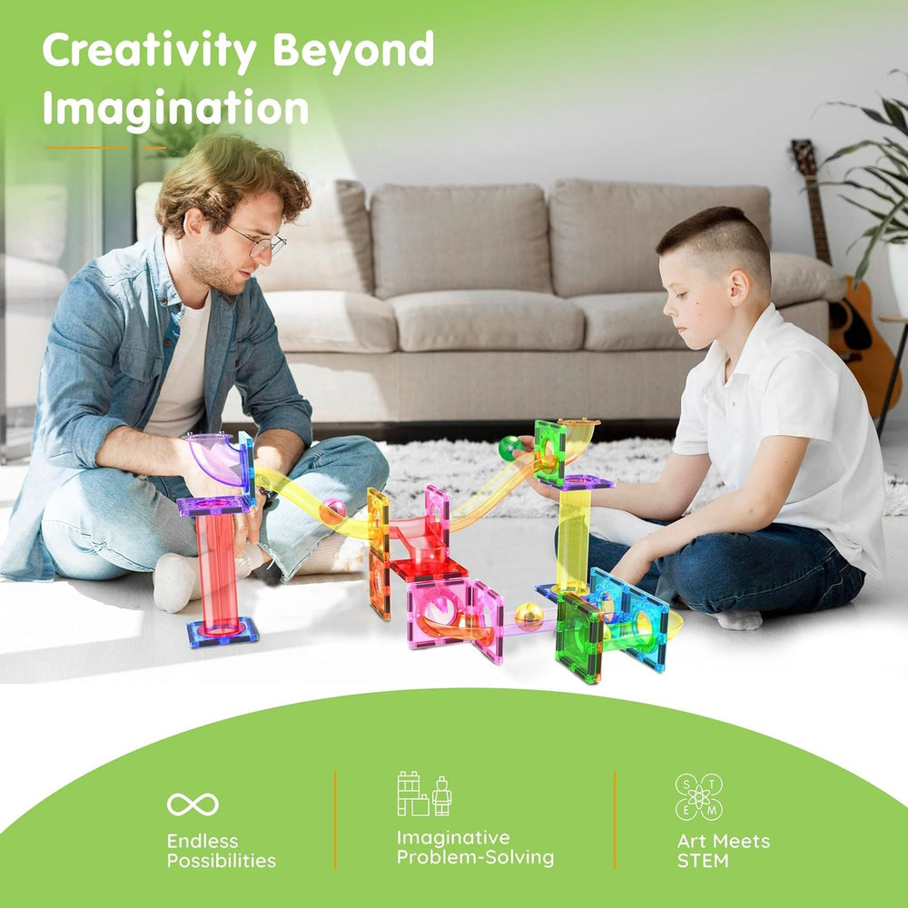 PicassoTiles child-friendly magnets enable secure connections and durable building sessions.
