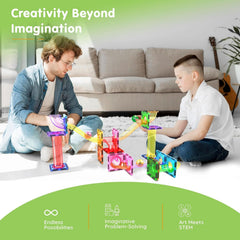 PicassoTiles child-friendly magnets enable secure connections and durable building sessions.