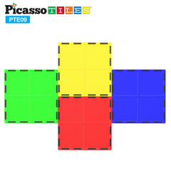 PicassoTiles close-up magnetic tiles show secure connections for versatile designs