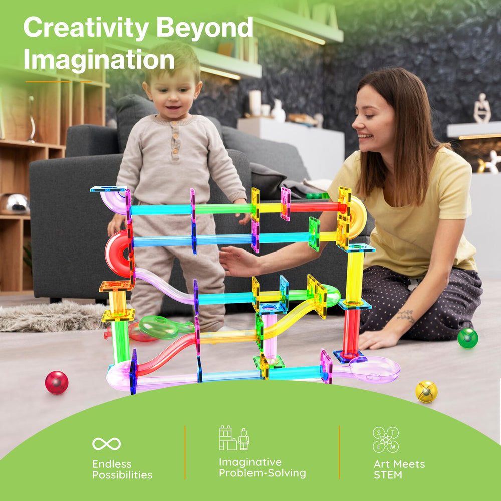 PicassoTiles colorful layouts spark concentration and spatial thinking during play.