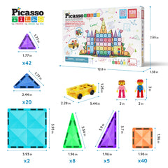 PicassoTiles compact construction pieces offer easy cleanup after play.