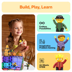 PicassoTiles connectable tiles—easy magnet assembly for quick creative builds.