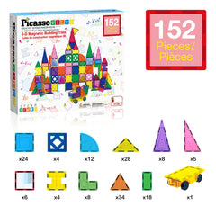 PicassoTiles car-building pieces let kids create moving cars.
