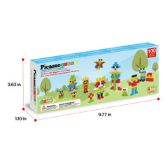 PicassoTiles creative kit PMC100 enables open-ended exploration and color coordination.