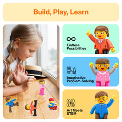 Safe, BPA-free magnets encased for kid-friendly PicassoTiles play.