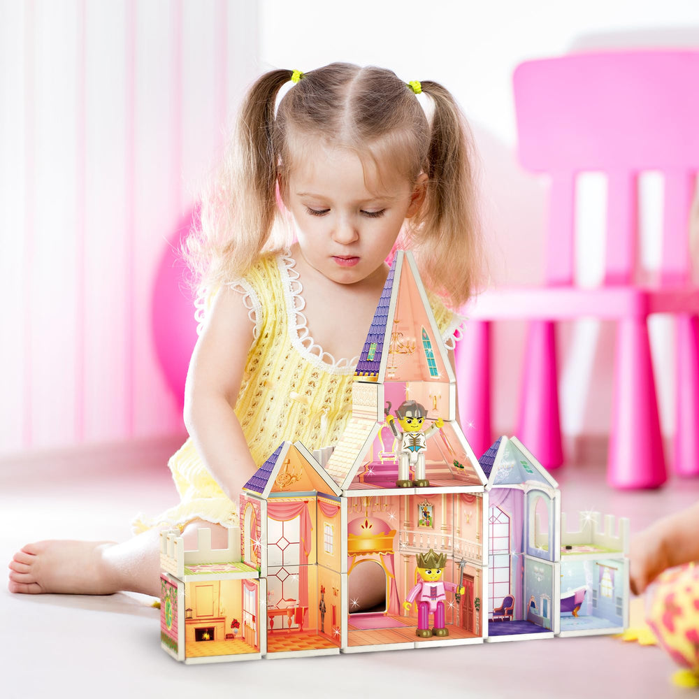 PicassoTiles double-sided tiles add depth to castle art and storytelling