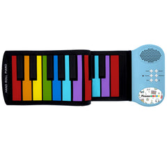 PicassoTiles electronic piano 49-key rollup demonstrates portable, flexible learning on the go