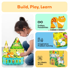 PicassoTiles farm-animal-parrot: bright figure aids imaginative dialogue and social play