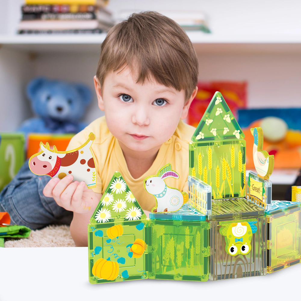 PicassoTiles farm-animal-rabbit: inviting rabbit figure supports pretend play narratives