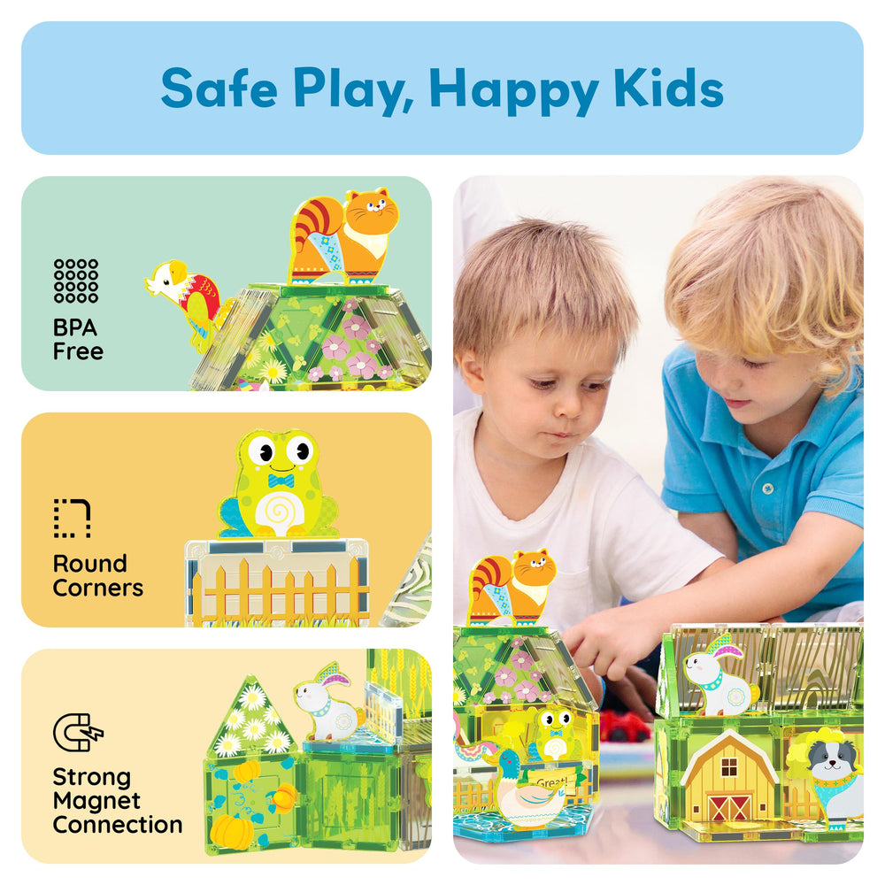 PicassoTiles farm-animal-unicorn: magical figure boosts storytelling and patterns