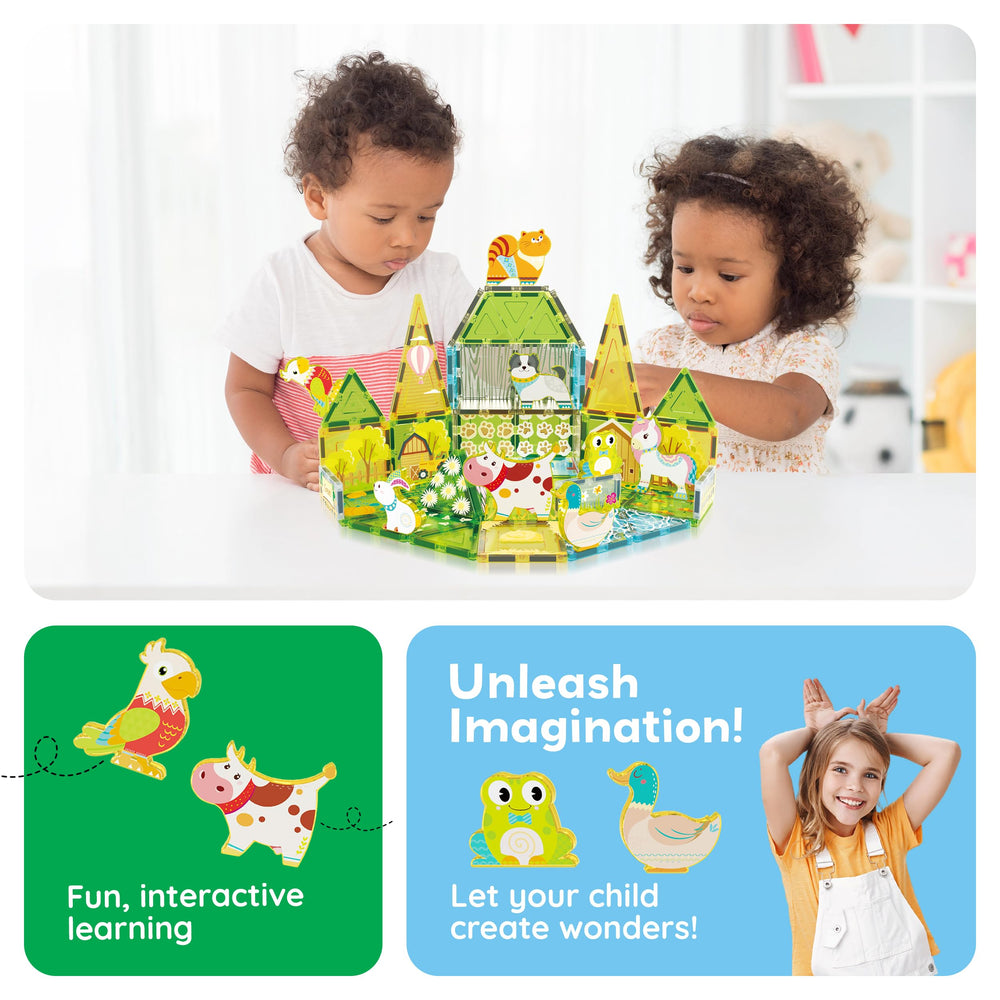 PicassoTiles farm rabbit invites collaborative building and imagination