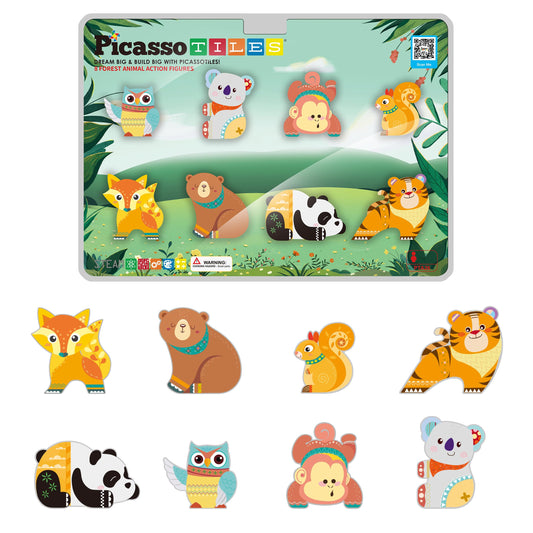 PicassoTiles fox magnet for imaginative forest play and STEM exploration.
