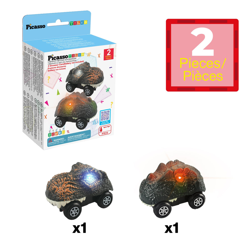 PicassoTiles magnetic building tiles—colorful, reusable pieces for quick track assembly and STEM exploration.