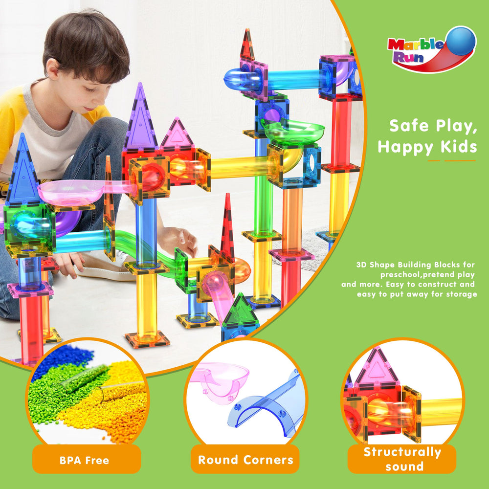 PicassoTiles magnetic connection system ensures secure, easy reconfigurations during engineering play.