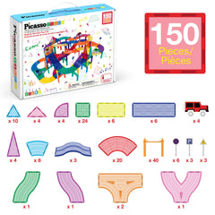 PicassoTiles magnetic tiles close-up showing secure connections