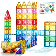 PicassoTiles magnetic tiles construction showcase versatile magnetic play for collaborative projects