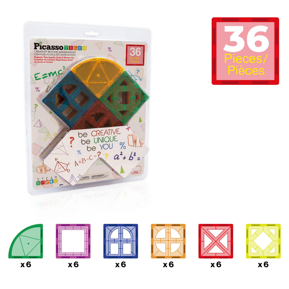 PicassoTiles magnetic tiles playboard enables versatile designs for STEM learning.