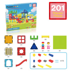 PicassoTiles magnetic tiles enable modular, expandable designs for creative construction.