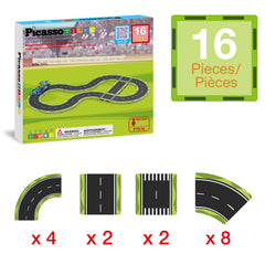 PicassoTiles magnetic track connect provides quick, secure assembly for kids