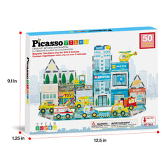 PicassoTiles Metro City Hospital emergency signs for realistic scenes