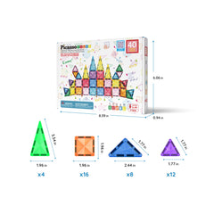 PicassoTiles magnetic travel-size tiles for on-the-go play that builds problem-solving skills.