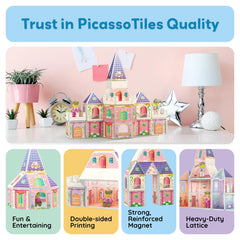 PicassoTiles Montessori-friendly design promotes hands-on problem solving