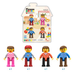 Magnetic connectors keep figures stable during build and storytelling.