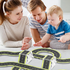 PicassoTiles printed road tiles help children build clear layouts