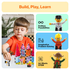 PicassoTiles nurse figure fosters collaborative play and color recognition.