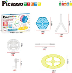 PicassoTiles PT09 magnetic tiles support versatile STEM-inspired building sessions.