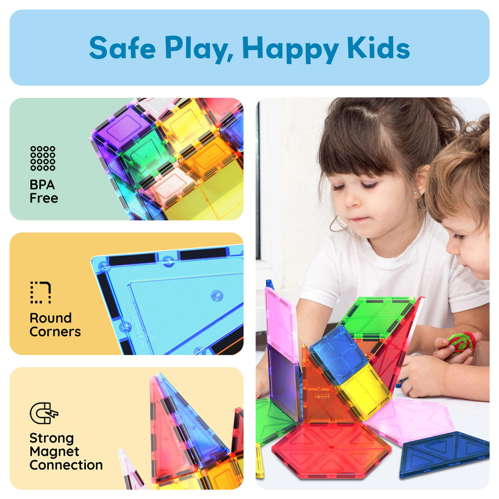 PicassoTiles PT16 color-rich pieces invite imaginative structures and themed builds