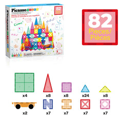 PicassoTiles PT82 clear color tiles highlighting visibility and color focus