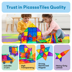 PicassoTiles PT82 storage-friendly kit for neat cleanup after play